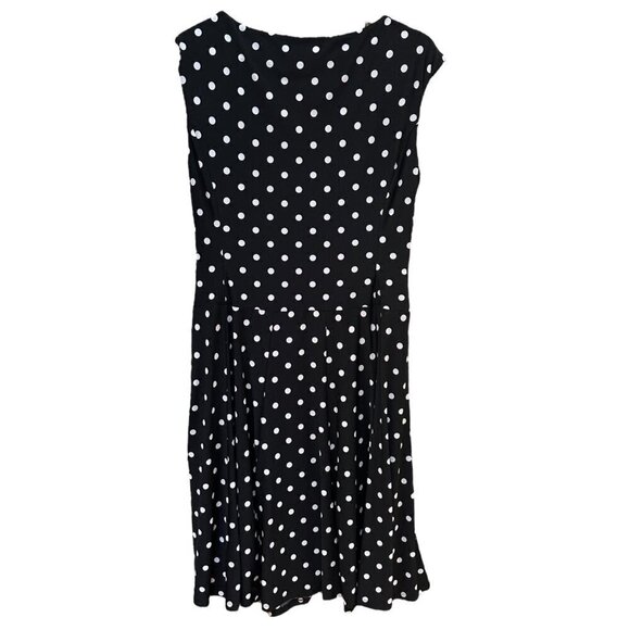 Lauren Ralph Lauren Black & White Polka Dot Dress Career‎ Office Women's Size 10 - Picture 4 of 13